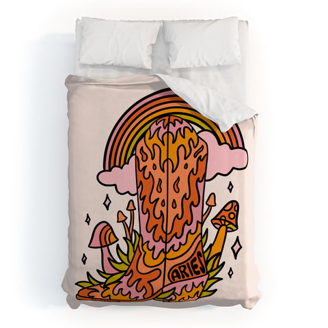 Doodle By Meg Aries Cowboy Boot Duvet Cover