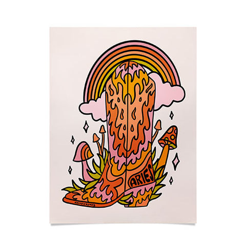 Doodle By Meg Aries Cowboy Boot Poster