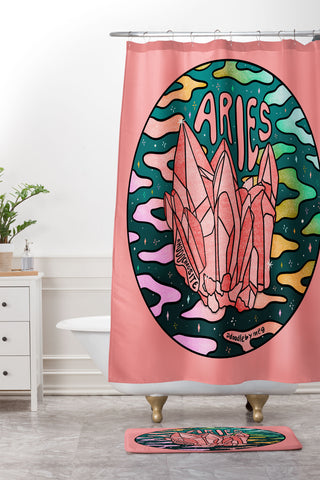 Doodle By Meg Aries Crystal Shower Curtain And Mat