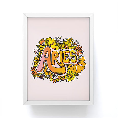 Doodle By Meg Aries Flowers Framed Mini Art Print