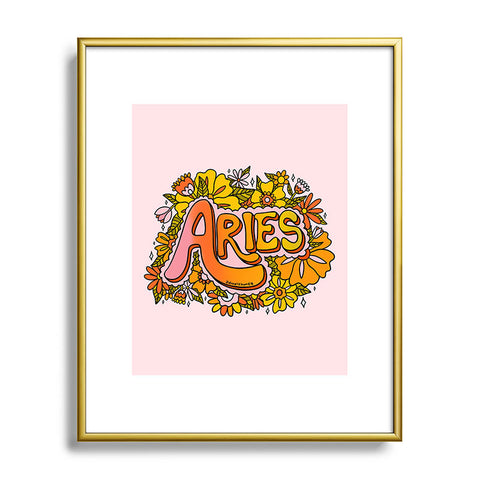 Doodle By Meg Aries Flowers Metal Framed Art Print