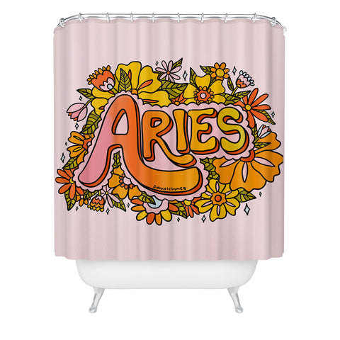 Doodle By Meg Aries Flowers Shower Curtain