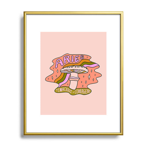 Doodle By Meg Aries Mushroom Metal Framed Art Print