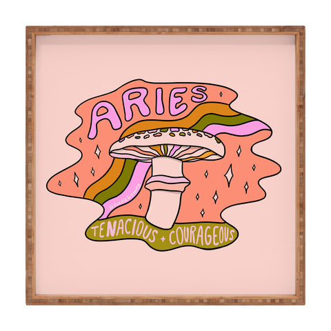 Doodle By Meg Aries Mushroom Square Tray