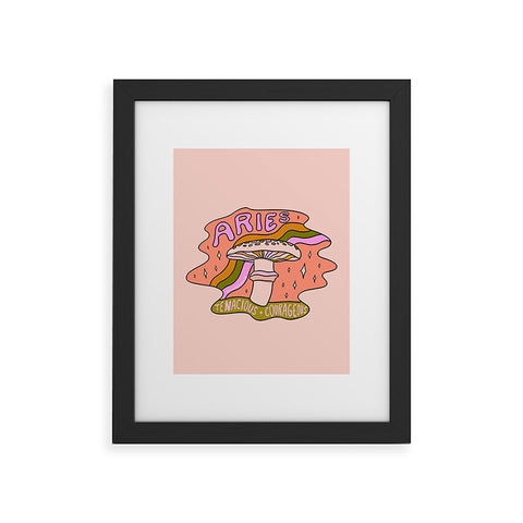 Doodle By Meg Aries Mushroom Framed Art Print