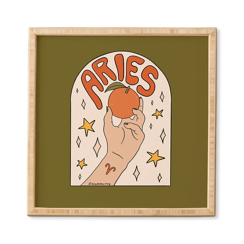Doodle By Meg Aries Orange Framed Wall Art