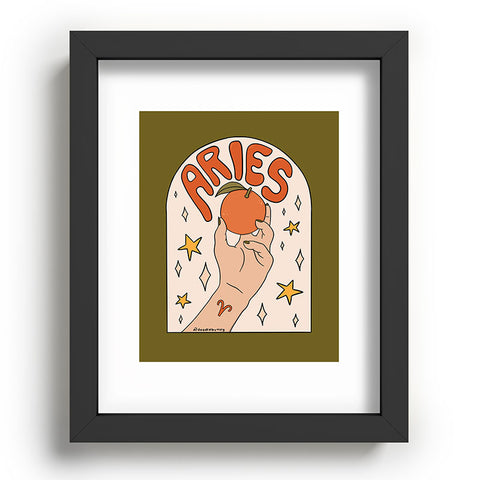 Doodle By Meg Aries Orange Recessed Framing Rectangle