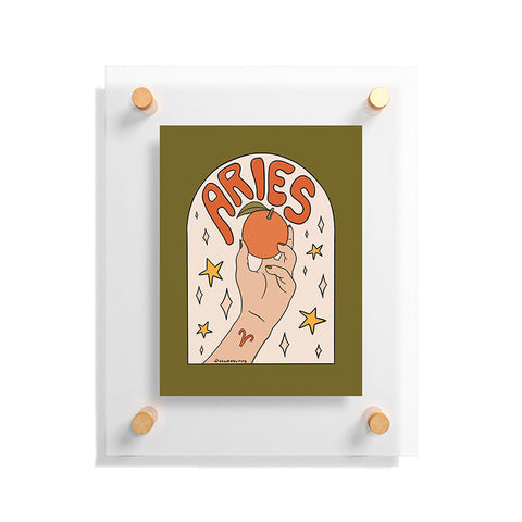 Doodle By Meg Aries Orange Floating Acrylic Print