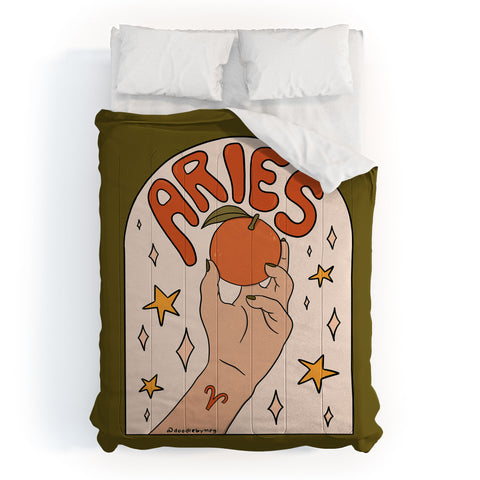 Doodle By Meg Aries Orange Comforter