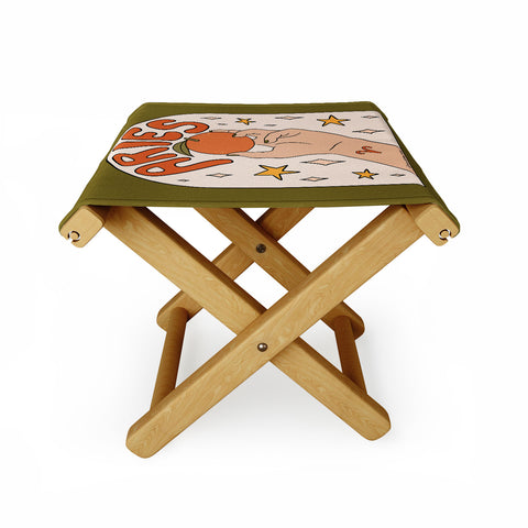 Doodle By Meg Aries Orange Folding Stool