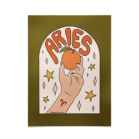 Doodle By Meg Aries Orange Poster