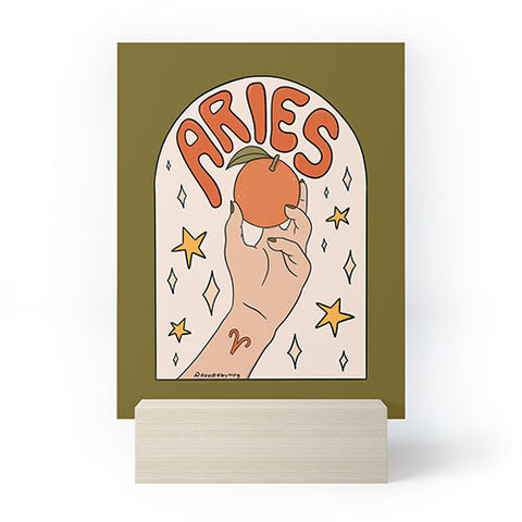 Doodle By Meg Aries Orange Mini Art Print