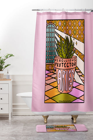 Doodle By Meg Aries Plant Shower Curtain And Mat