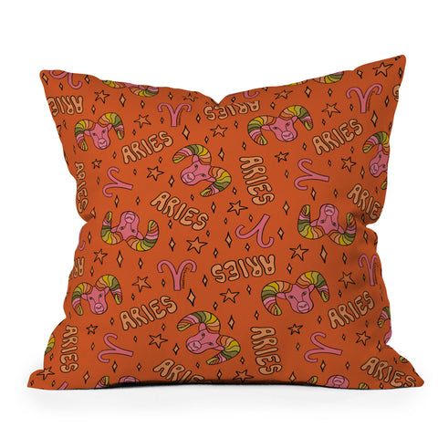 Doodle By Meg Aries Print Throw Pillow