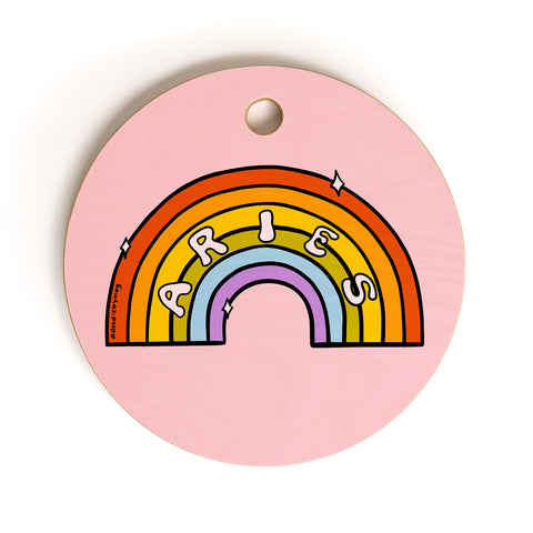 Doodle By Meg Aries Rainbow Cutting Board Round