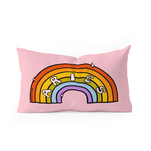 Doodle By Meg Aries Rainbow Oblong Throw Pillow