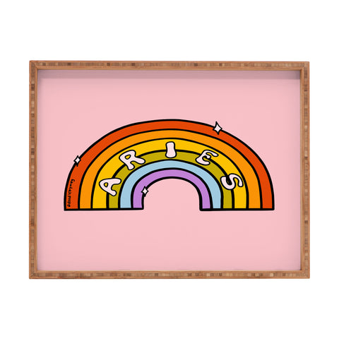 Doodle By Meg Aries Rainbow Rectangular Tray