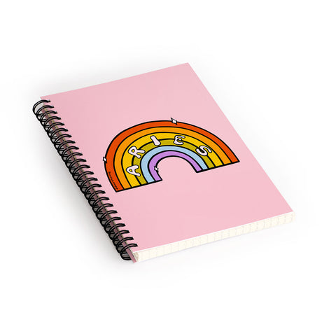 Doodle By Meg Aries Rainbow Spiral Notebook