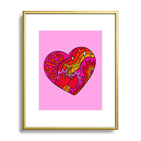 Doodle By Meg Aries Valentine Metal Framed Art Print