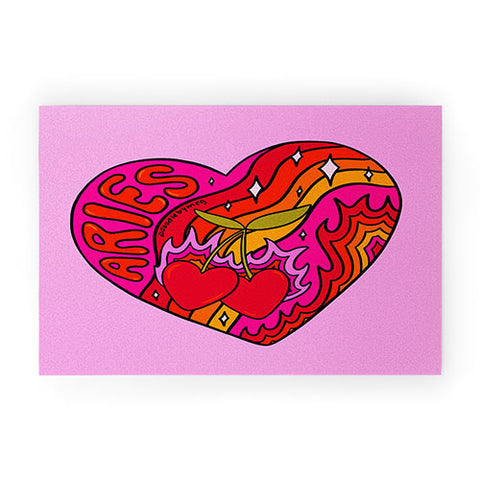 Doodle By Meg Aries Valentine Welcome Mat