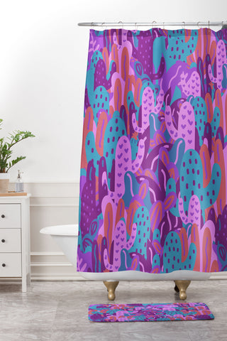 Doodle By Meg Botanical Nights Shower Curtain And Mat