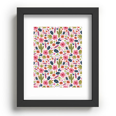 Doodle By Meg Cactus Folk Print Recessed Framing Rectangle
