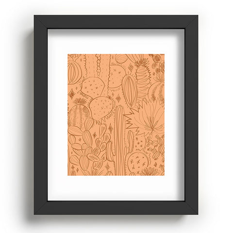 Doodle By Meg Cactus Scene Recessed Framing Rectangle