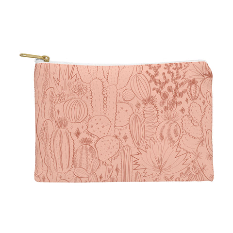 Doodle By Meg Cactus Scene in Pink Pouch