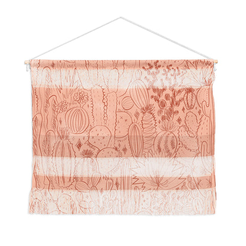 Doodle By Meg Cactus Scene in Pink Wall Hanging Landscape