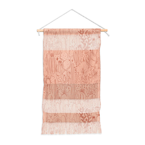 Doodle By Meg Cactus Scene in Pink Wall Hanging Portrait