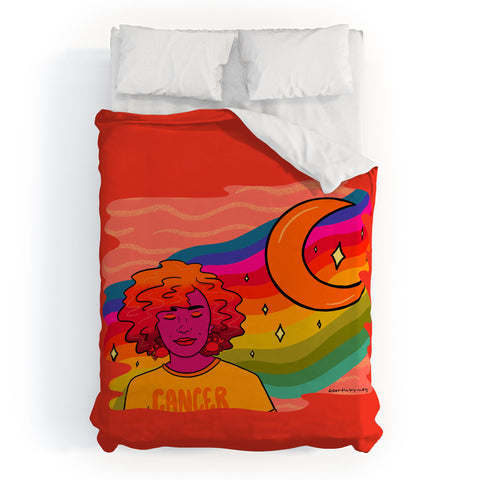 Doodle By Meg Cancer Babe Duvet Cover
