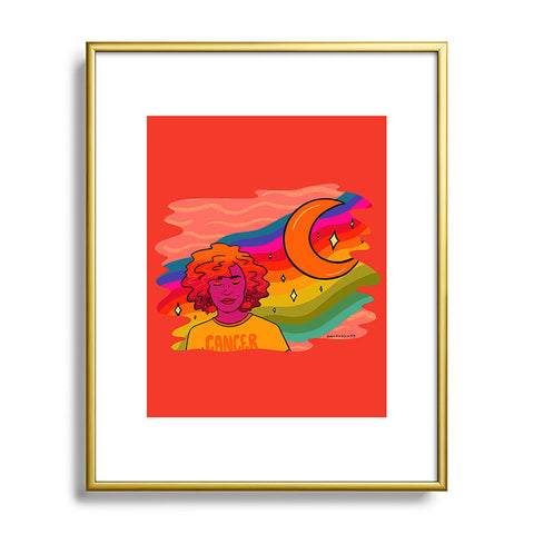 Doodle By Meg Cancer Babe Metal Framed Art Print