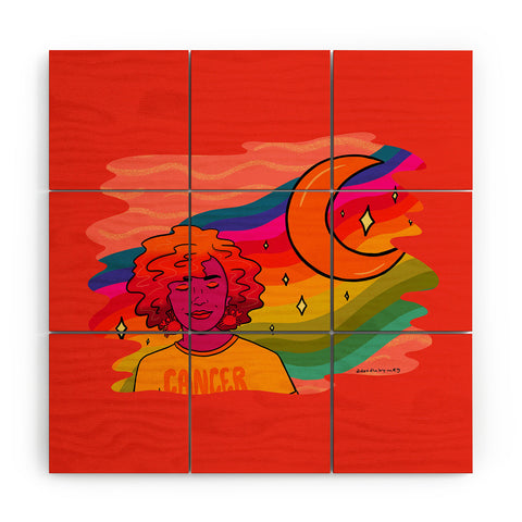 Doodle By Meg Cancer Babe Wood Wall Mural