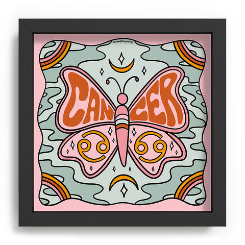 Doodle By Meg Cancer Butterfly Recessed Framing Square