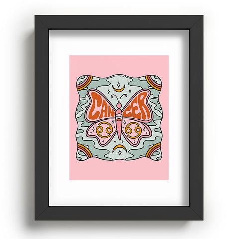 Doodle By Meg Cancer Butterfly Recessed Framing Rectangle