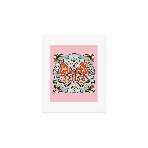 Doodle By Meg Cancer Butterfly Art Print