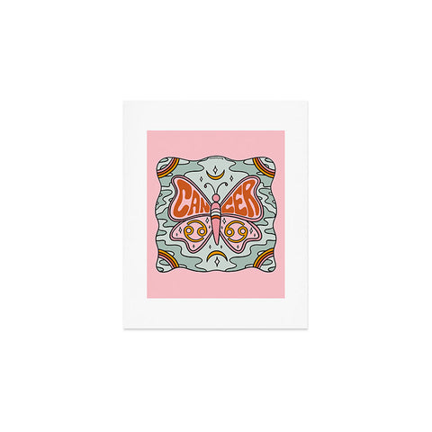 Doodle By Meg Cancer Butterfly Art Print