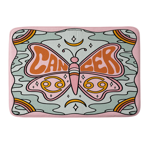 Doodle By Meg Cancer Butterfly Memory Foam Bath Mat