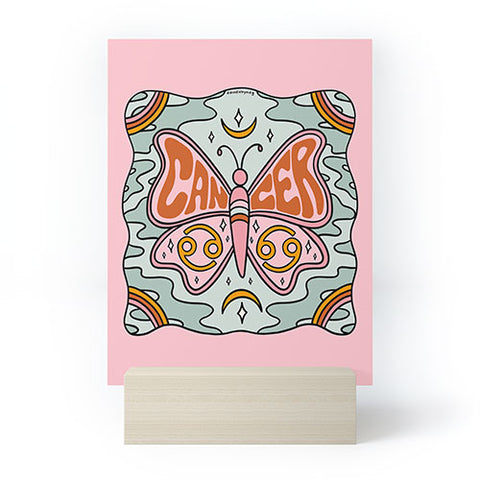 Doodle By Meg Cancer Butterfly Mini Art Print