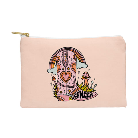 Doodle By Meg Cancer Cowboy Boot Pouch