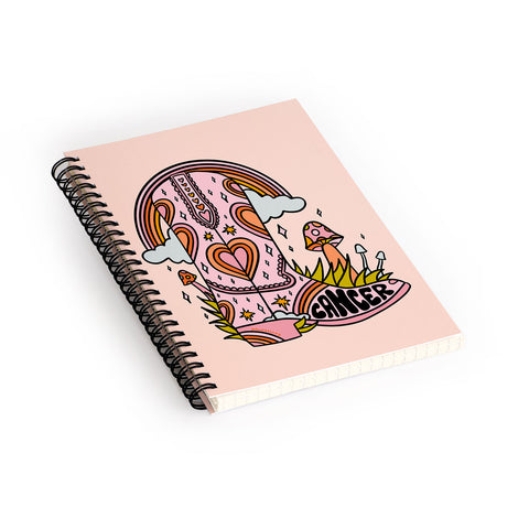 Doodle By Meg Cancer Cowboy Boot Spiral Notebook