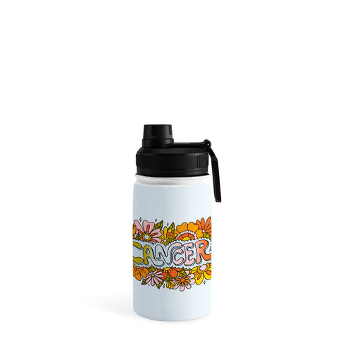 Doodle By Meg Cancer Flowers Water Bottle