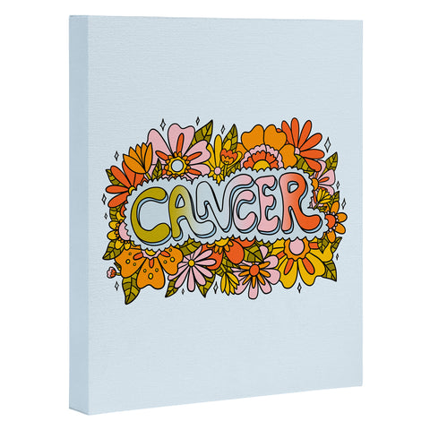 Doodle By Meg Cancer Flowers Art Canvas
