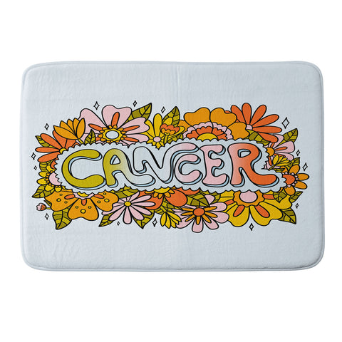 Doodle By Meg Cancer Flowers Memory Foam Bath Mat
