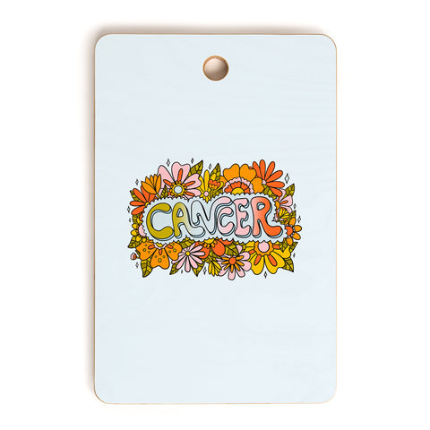 Doodle By Meg Cancer Flowers Cutting Board Rectangle