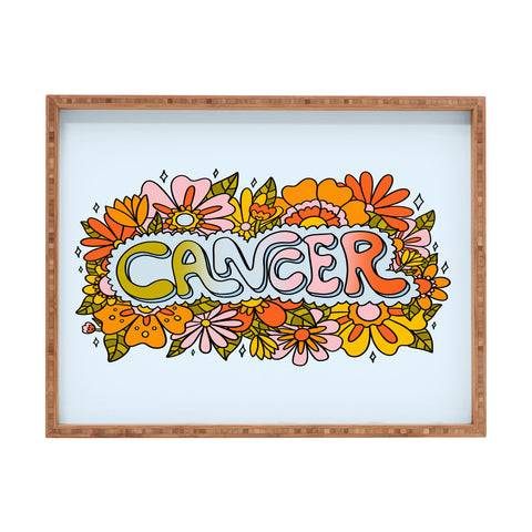 Doodle By Meg Cancer Flowers Rectangular Tray