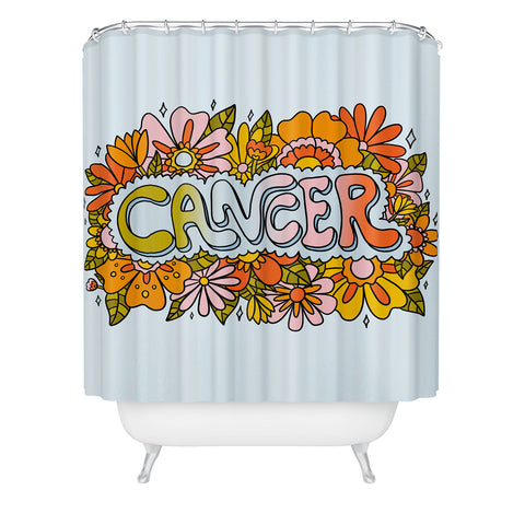 Doodle By Meg Cancer Flowers Shower Curtain