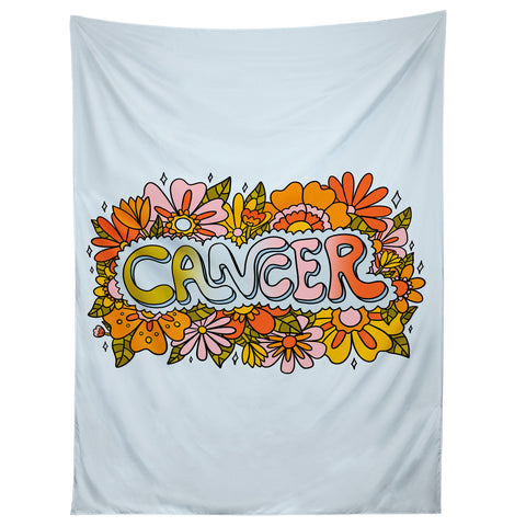 Doodle By Meg Cancer Flowers Tapestry