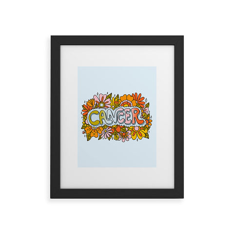 Doodle By Meg Cancer Flowers Framed Art Print