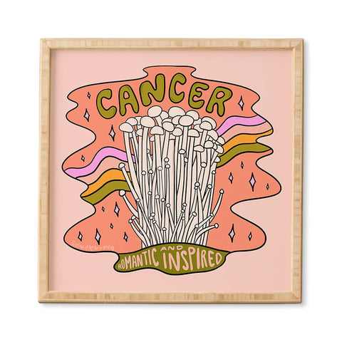 Doodle By Meg Cancer Mushroom Framed Wall Art